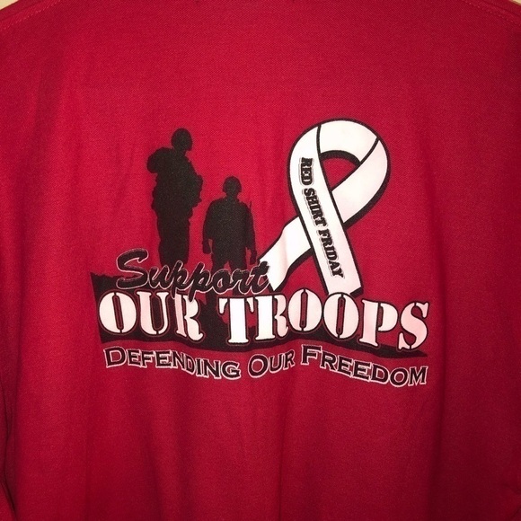 5/$10 Freedom Port Authority red short sleeve polo Freedom is not free size XL - Picture 6 of 9